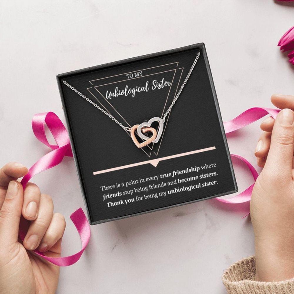 Sister Necklace, Unbiological Sister Gift, Best Friend Necklace, Big Little Sorority, Soul Sister, Bridesmaid Gift - Thegiftio UK