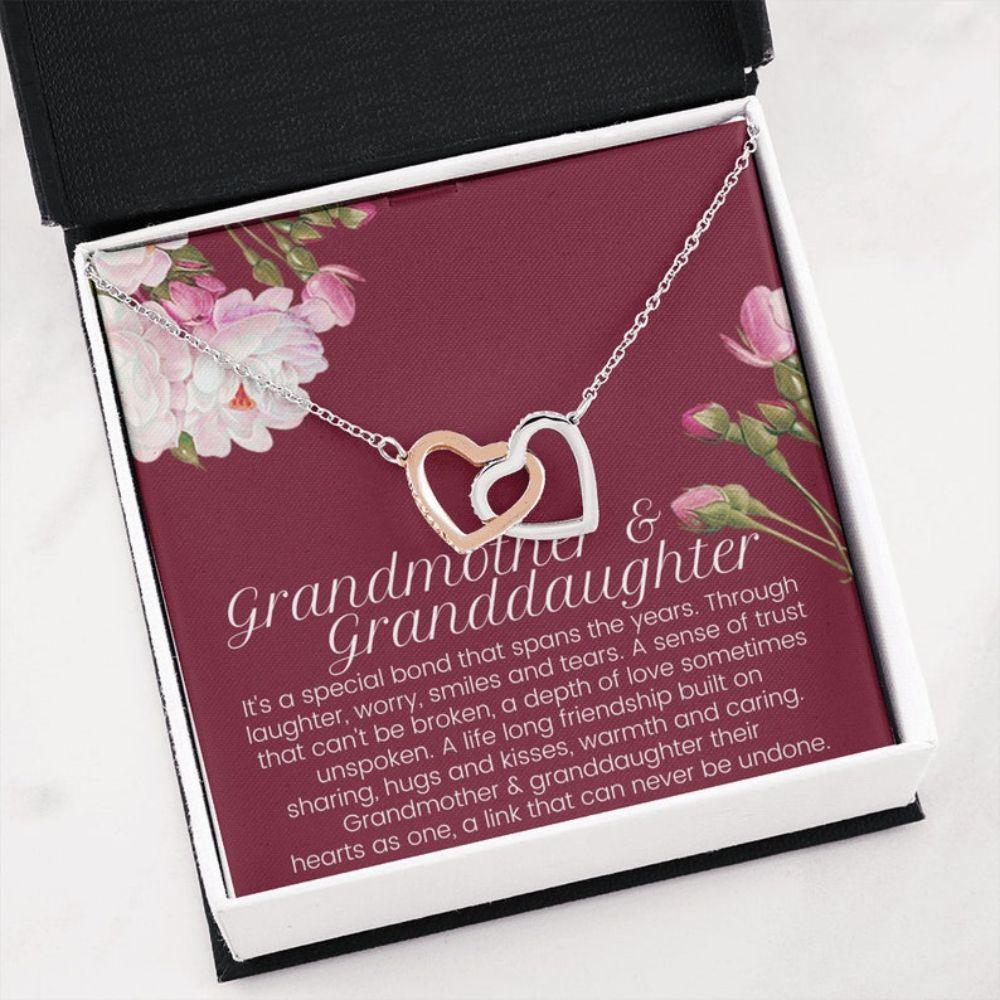 Grandmother Necklace, Grandmother &Amp; Granddaughter Necklace, Grandma Gift, Granddaughter Gift, Nana, Grandma Necklace - Thegiftio UK