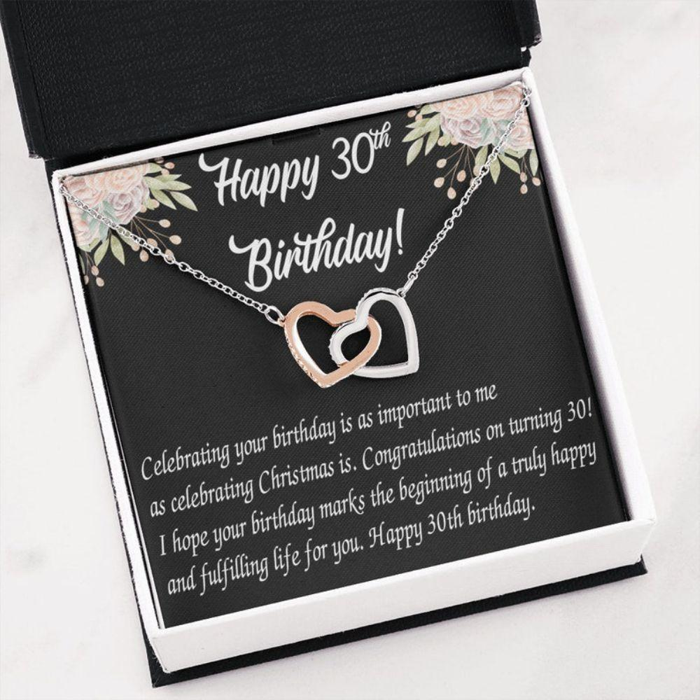 Daughter Necklace, 30Th Daughter Birthday Necklace Gift From Mom Or Father, Gift For 30 Years Old Daughter, Gift For Her - Thegiftio UK