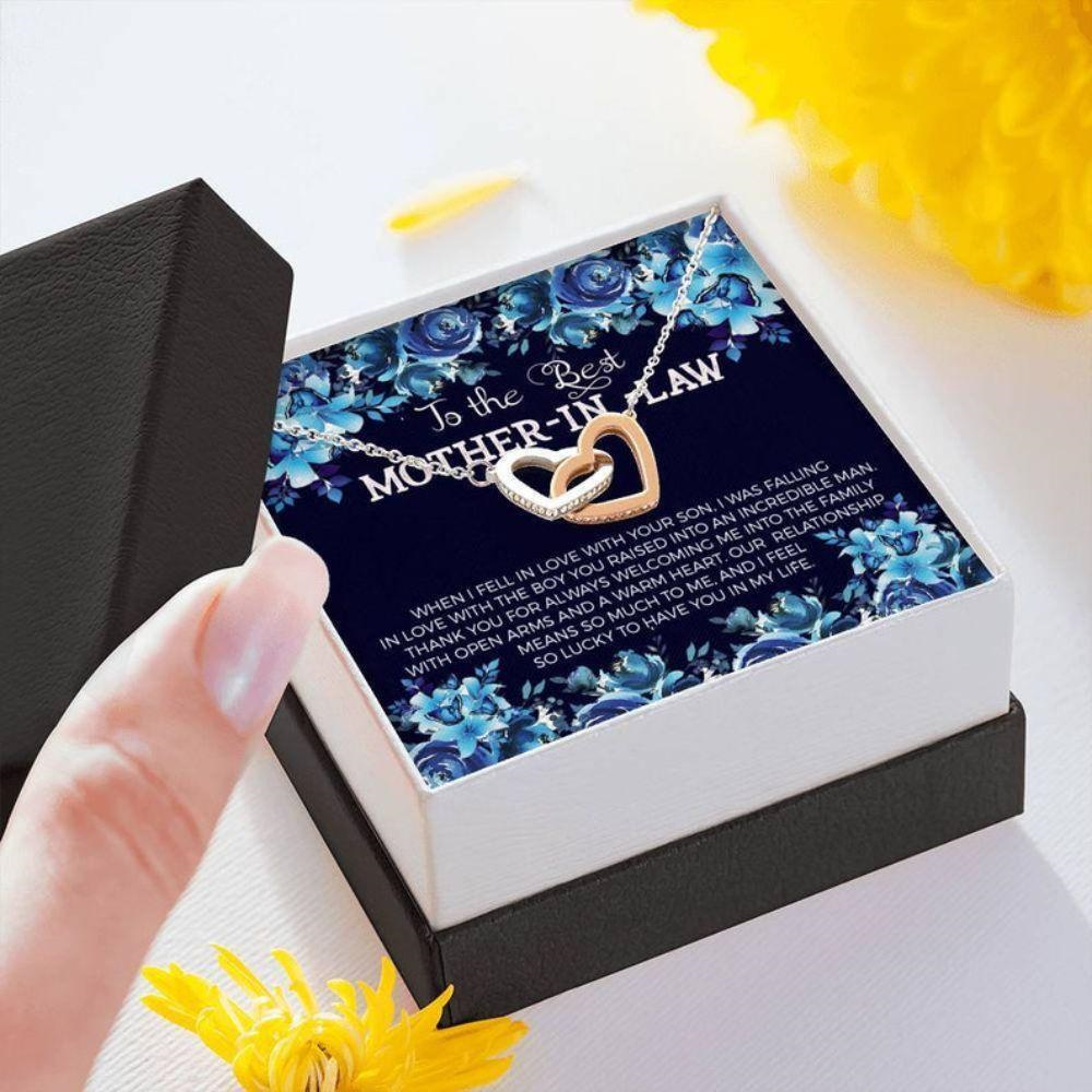 Mother-In-Law Necklace, Mother In Law Gift Wedding Day, To My Mother In Law Necklace From Daughter In Law - Thegiftio UK