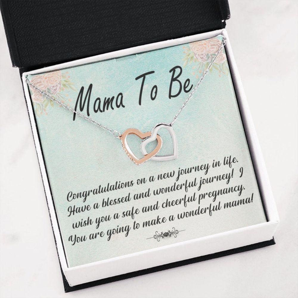 Mom Necklace, Mama To Be Interlocking Heart Necklace, Pregnancy New Mom Gifts, First Time Mom Necklace, Pregnancy Gifts For Best Friend - Thegiftio UK