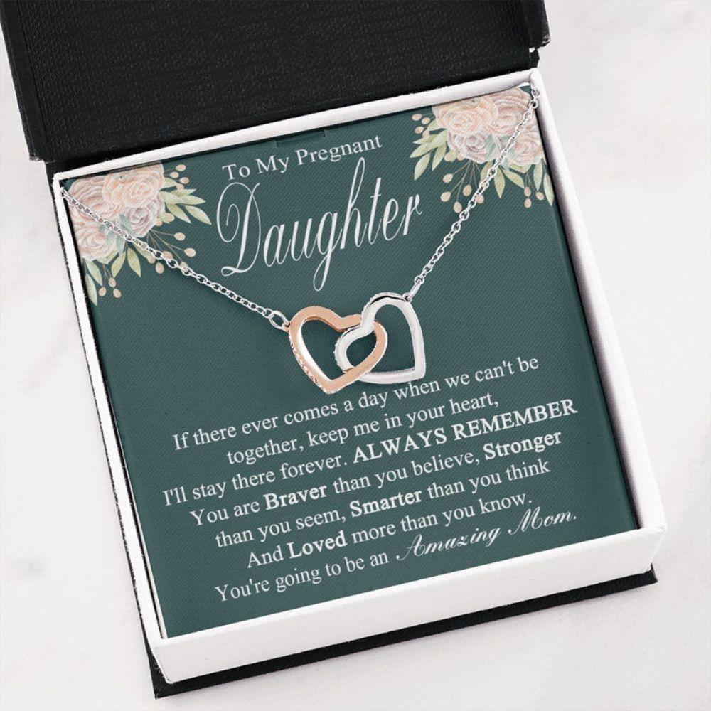 Daughter Necklace, Pregnancy Gift For Daughter, New Mom Gift Necklace, Pregnant Daughter Necklace, First Time Mom Mother, Day - Thegiftio UK