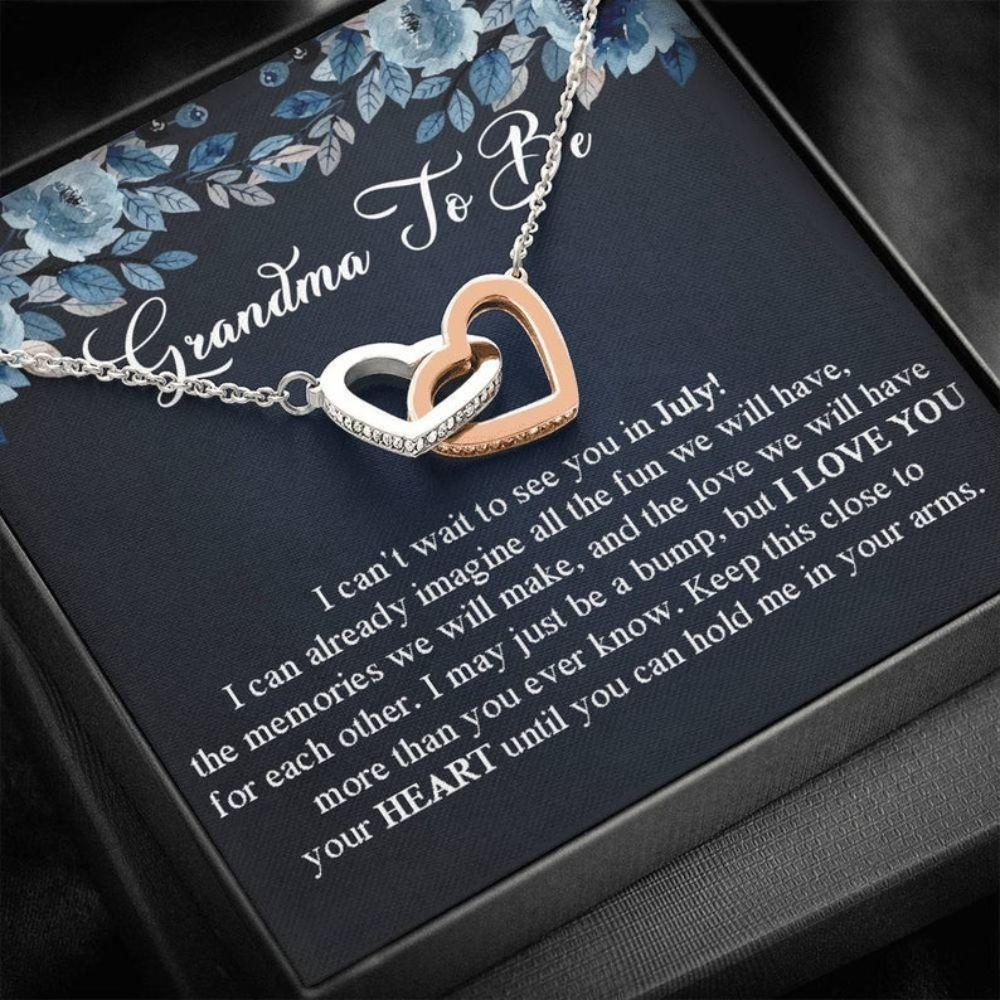Grandmother Necklace, Grandma To Be Gift, Mother, Day For Future Grandma Necklace, Expecting Grandma Gift, Pregnancy - Thegiftio UK