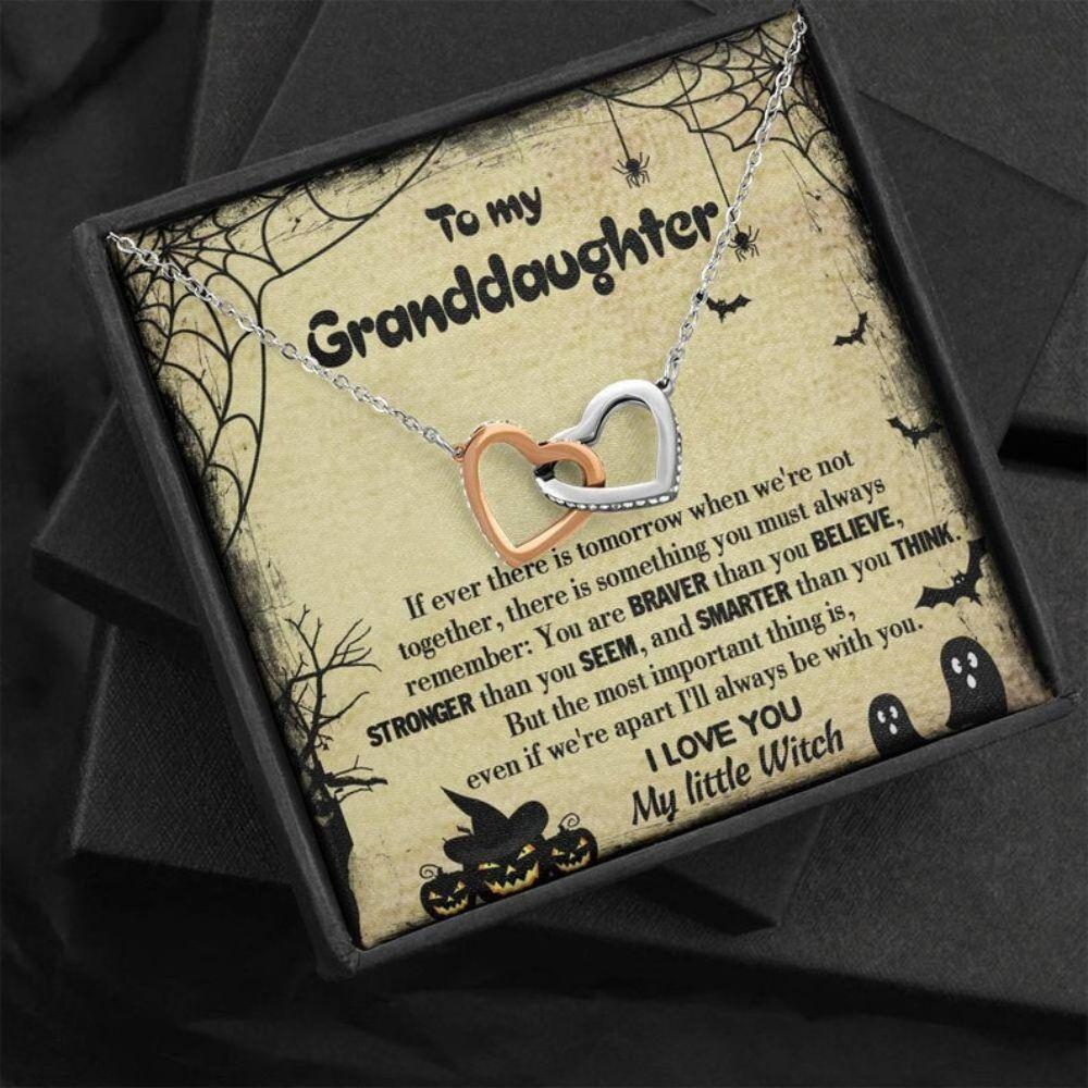 Granddaughter Necklace, Granddaughter Halloween Jewelry Gift From Grandma, Granddaughter Gift From Nana, Halloween Necklace - Thegiftio