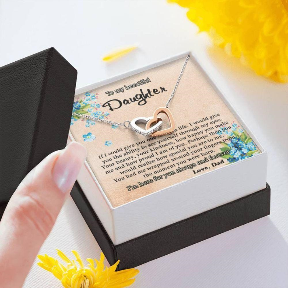 Daughter Necklace, To My Beautiful Daughter Necklace, Daughter Gift From Dad, Gift From Father To Daughter, Gift For Daughter From Dad - Thegiftio UK