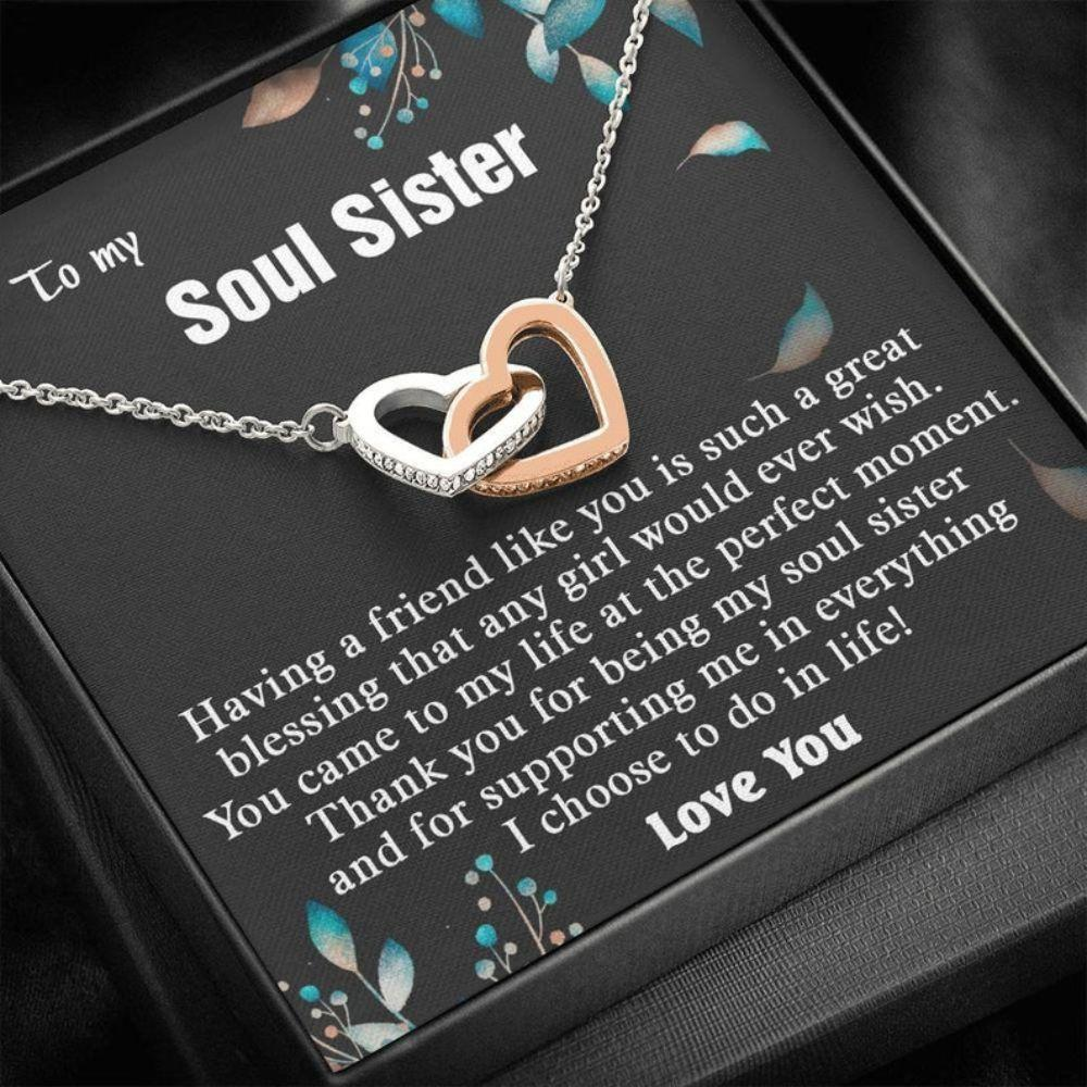 Sister Necklace, Gift For Soul Sister, To My Soul Sister Gift, Best Friend Gift, Anniversary Friendship Gift, Soul Sister Birthday Necklace Gift - Thegiftio UK