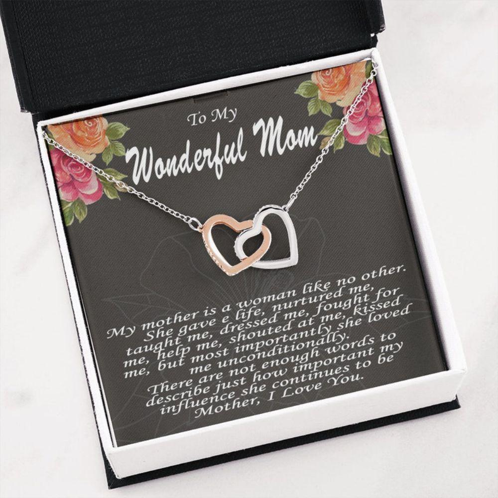 Mom Necklace, Mother Daughter Gift Necklace, Mom Gift From Daughter, Mom Gift From Daughter, Mom Christmas Necklace - Thegiftio UK