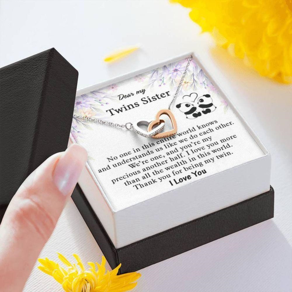Sister Necklace, Twins Sister Gift Necklace, Gift For Twins Sister, Twins Birthday Necklace Gifts, Twins Sister Gift, Presents For Twins Sister - Thegiftio UK