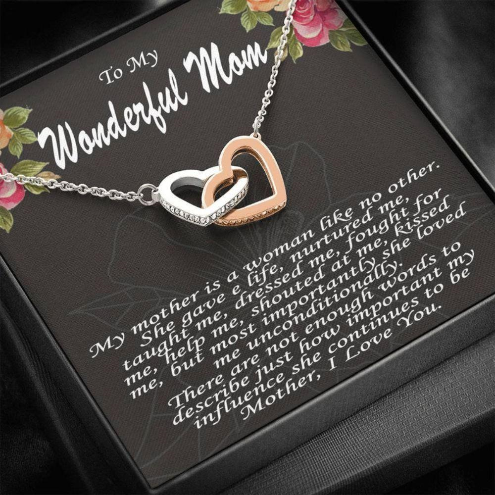 Mom Necklace, Mother Daughter Gift Necklace, Mom Gift From Daughter, Mom Gift From Daughter, Mom Christmas Necklace - Thegiftio UK