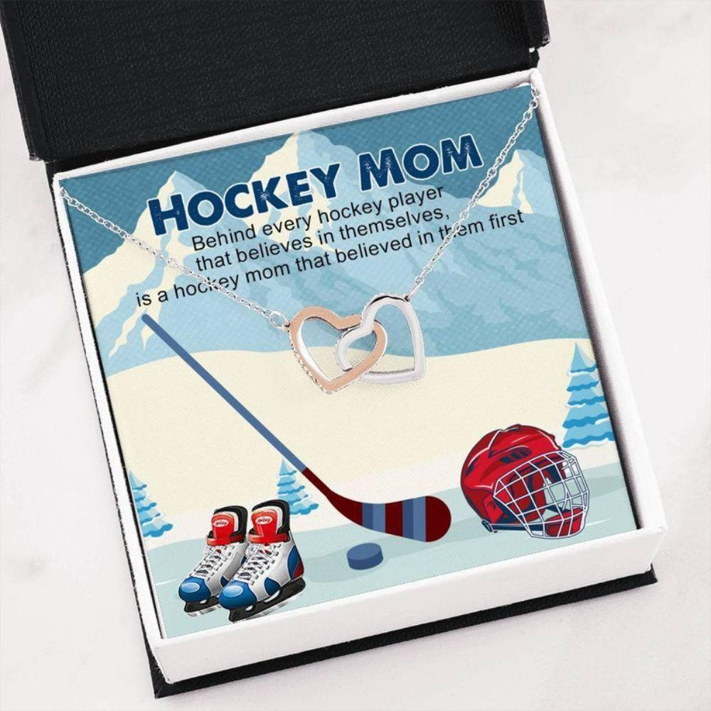 Mom Necklace, Hockey Mom Gift , Necklace For Hockey Mom , Mom Message Necklace , Proud Hockey Mom , Sentimental Gift - Thegiftio UK