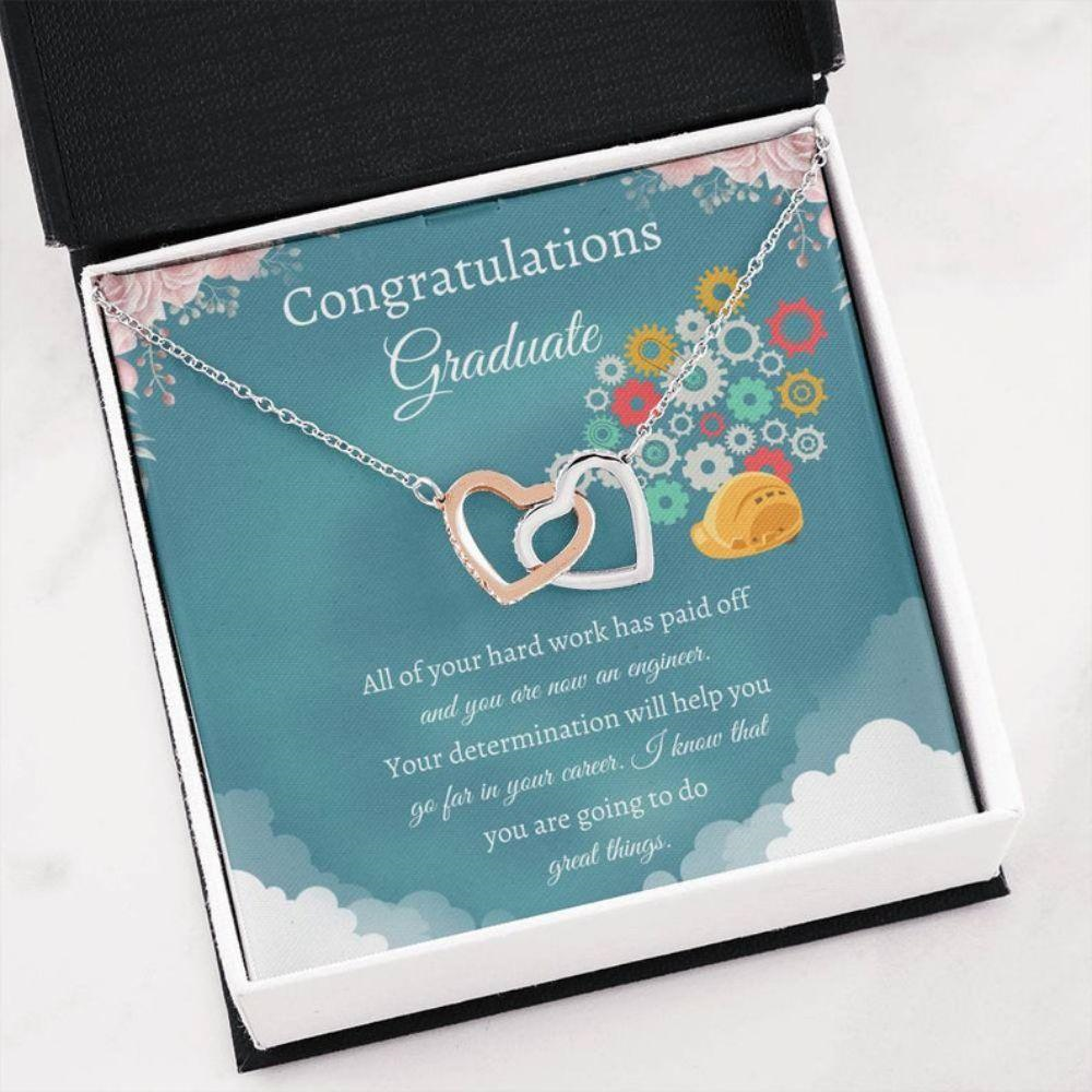 Engineer Grad Gift Necklace , University Graduate , Girl Grad Necklace , Gift New Engineer , University Keepsake - Thegiftio