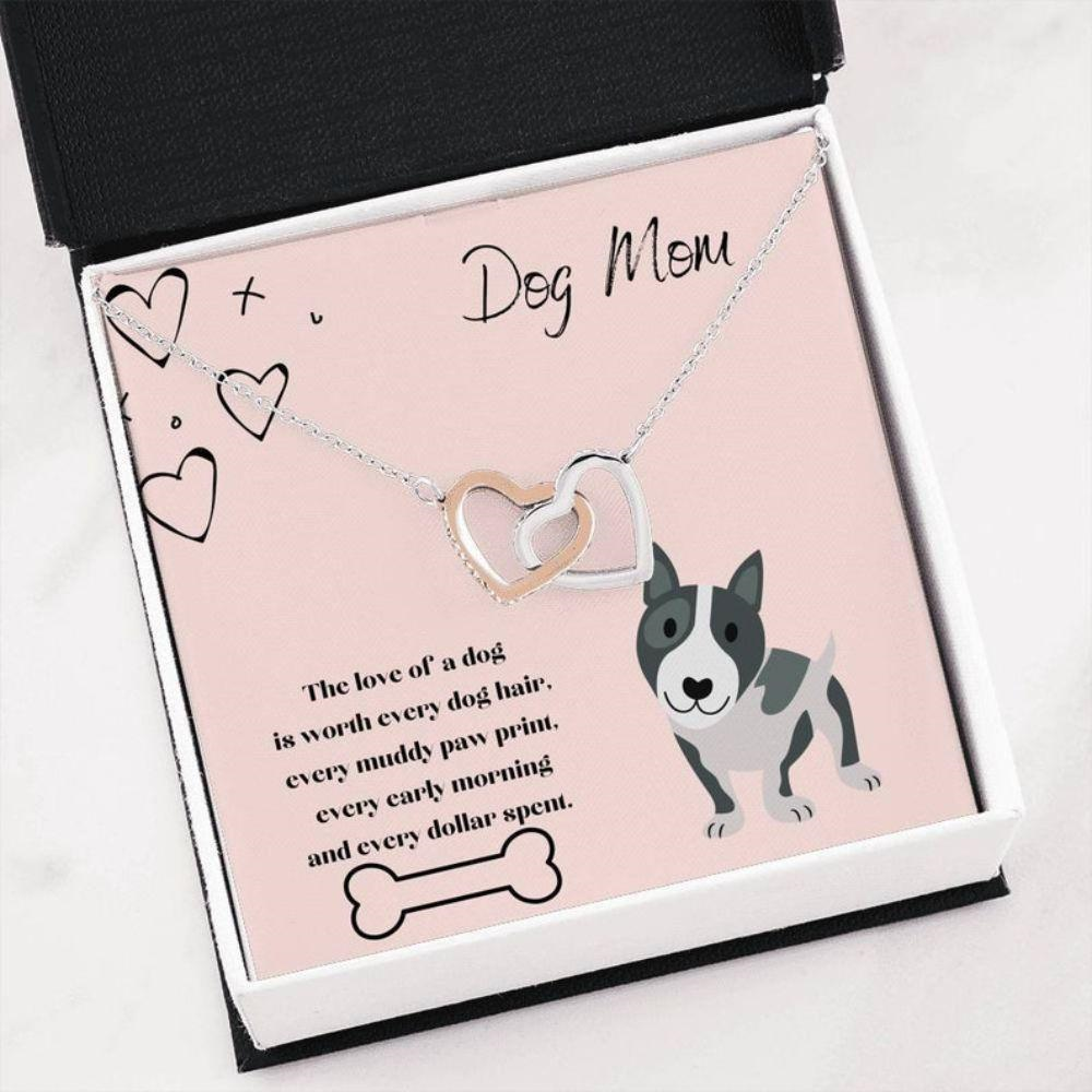 Mom Necklace, Dog Mommy Gift , Necklace For Dog Mom , Dog Mama Life , Dog Mom Birthday Necklace , Modernist Necklace - Thegiftio UK