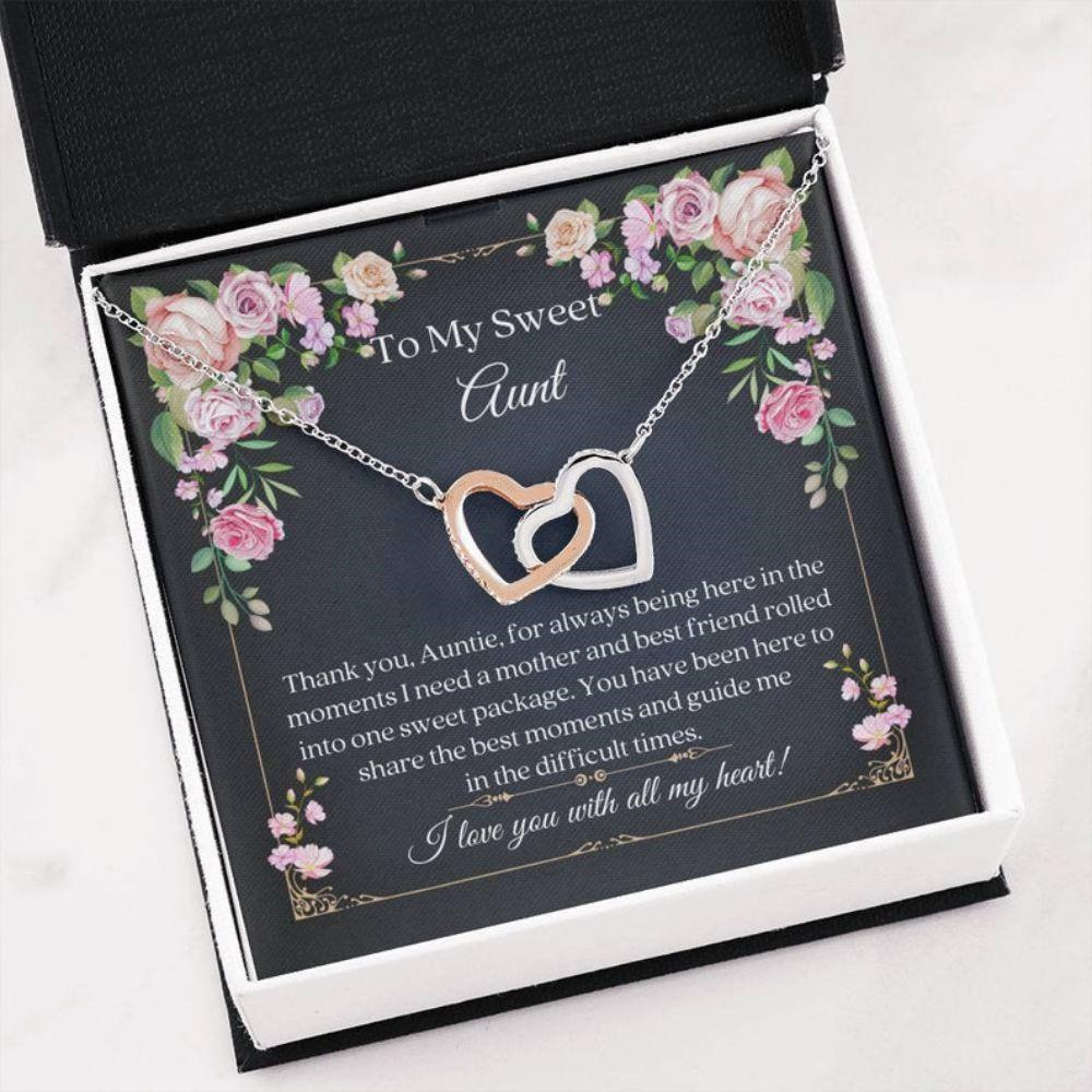 Aunt Necklace, Aunt Heart Necklace , Love For Aunt , Auntie Keepsake , Necklace With Card , Auntie Birthday Christmas - Thegiftio UK