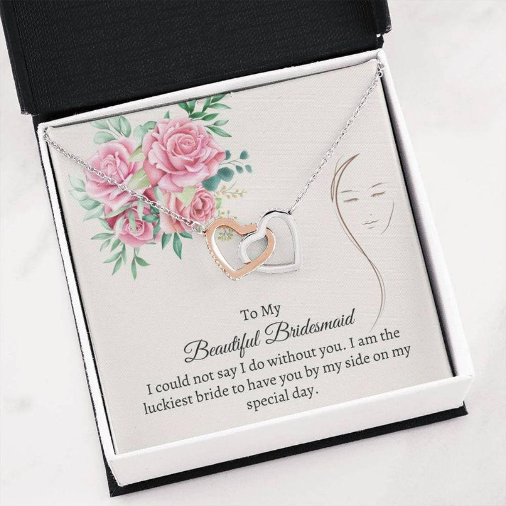 Best Friend Necklace, Best Bridesmaid Gift , Thanks From Bride , Wedding Party Gift , Bridesmaid Necklace , Card For Bridesmaid - Thegiftio UK