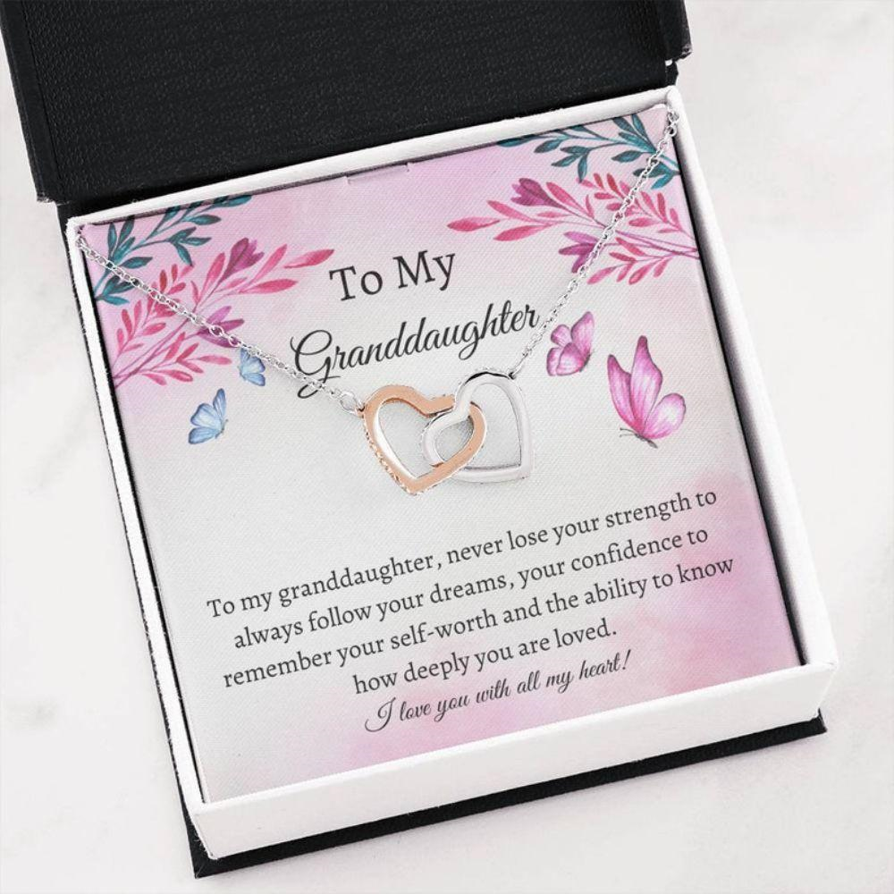 Granddaughter Necklace, Best Granddaughter Gift , Love To Granddaughter Necklace , Message Necklace , Family Love Gifts - Thegiftio UK