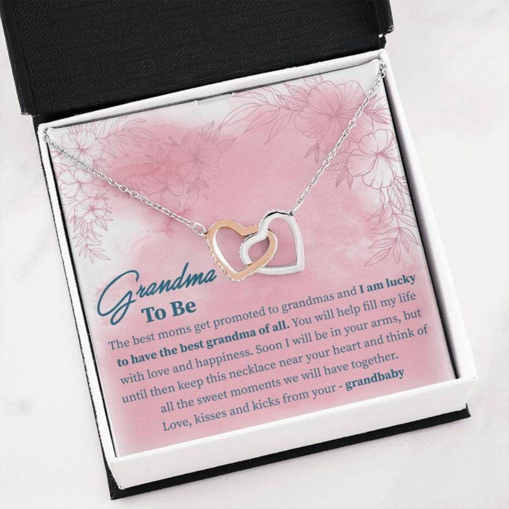 Grandmother Necklace, Grandma To Be Gift , Grandma Baby Announcement Necklace , Card For Grandmother , Pregnancy Announcement Gift - Thegiftio