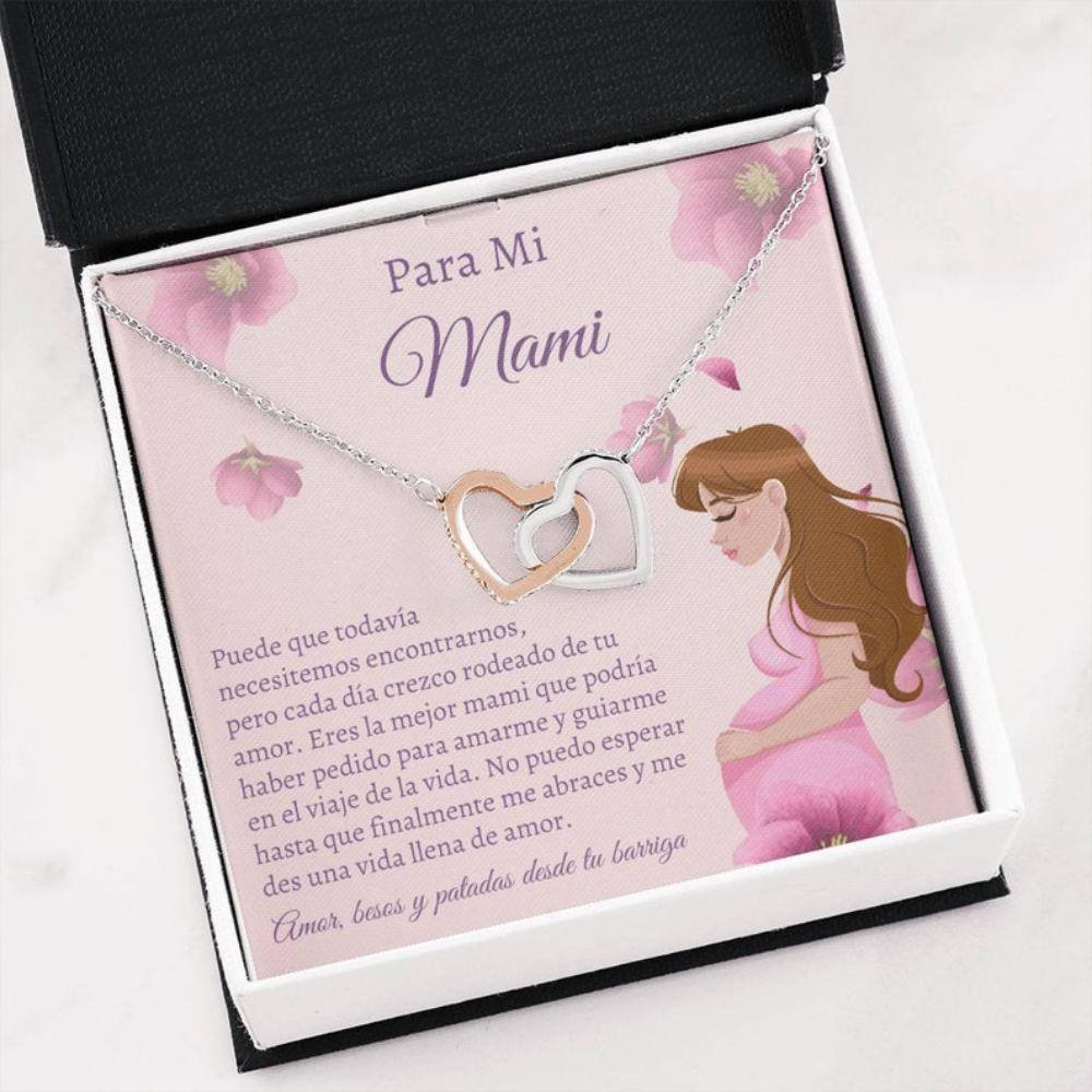 Mom Necklace, Spanish New Mom Gift , Collar Para Nueva Madre , New Baby Card , Heart Necklace , Joyas Para Madre - Thegiftio UK