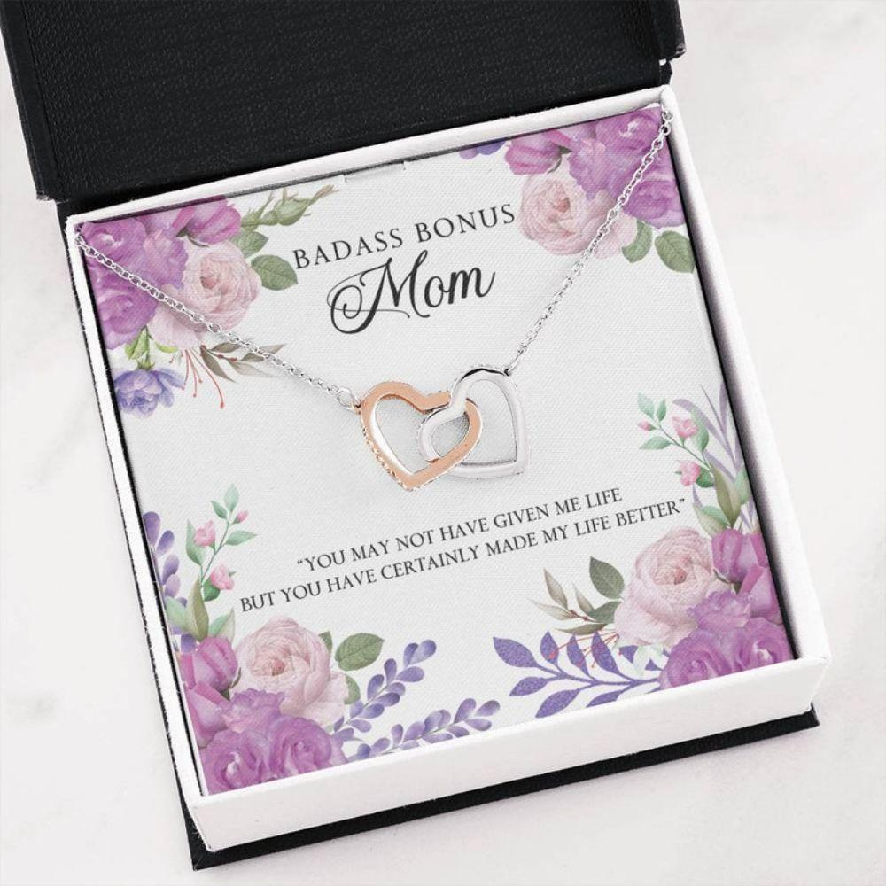 Stepmom Necklace, Bonus Mom Gift , Necklace For Stepmom , Bonus Mom Quotes , Best Bonus Mom , Sentimental Gifts - Thegiftio UK