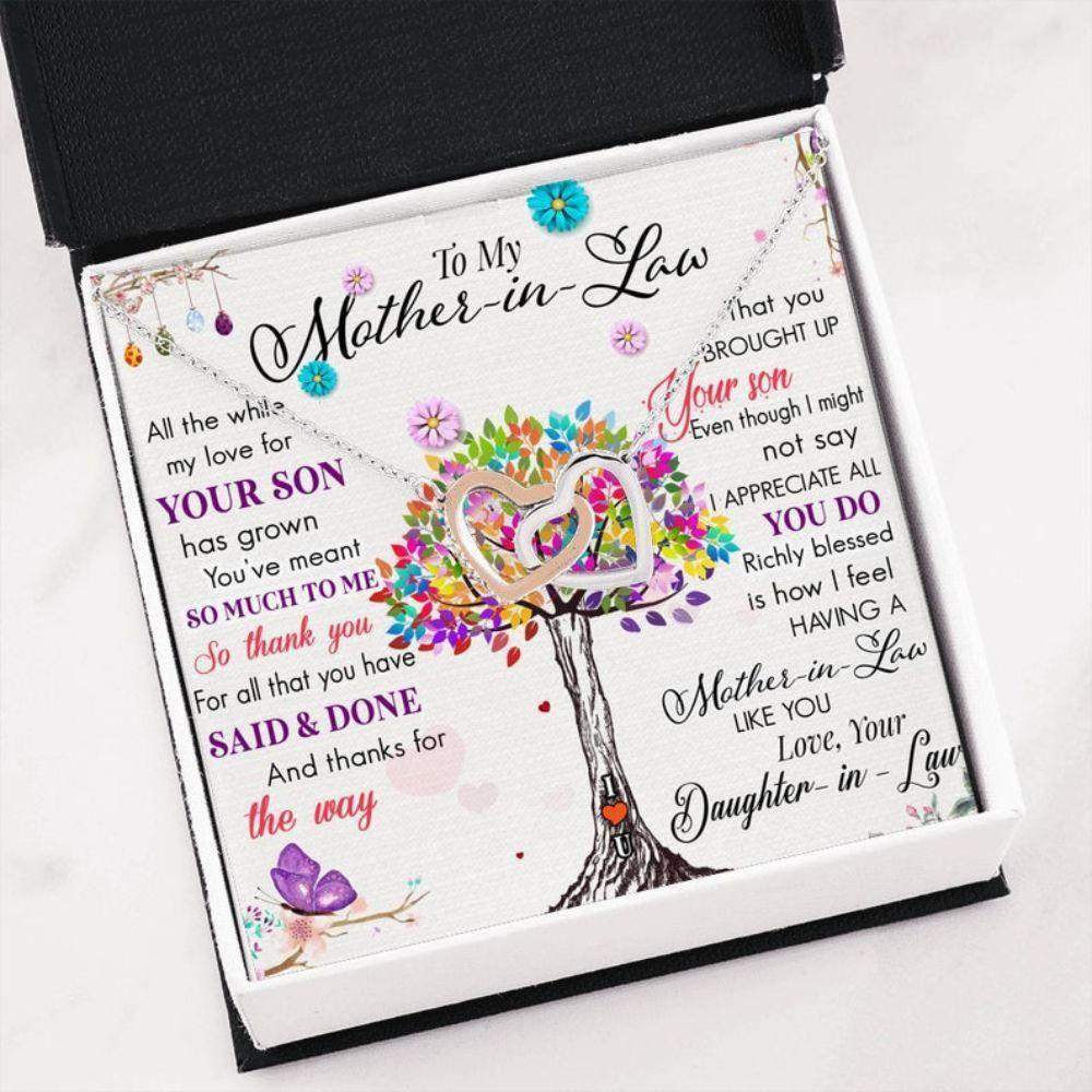 Mother-In-Law Necklace, Cute Mom-In-Law Gift , Thanks Mother-In-Law Necklace , Husbands Mother Gift - Thegiftio UK