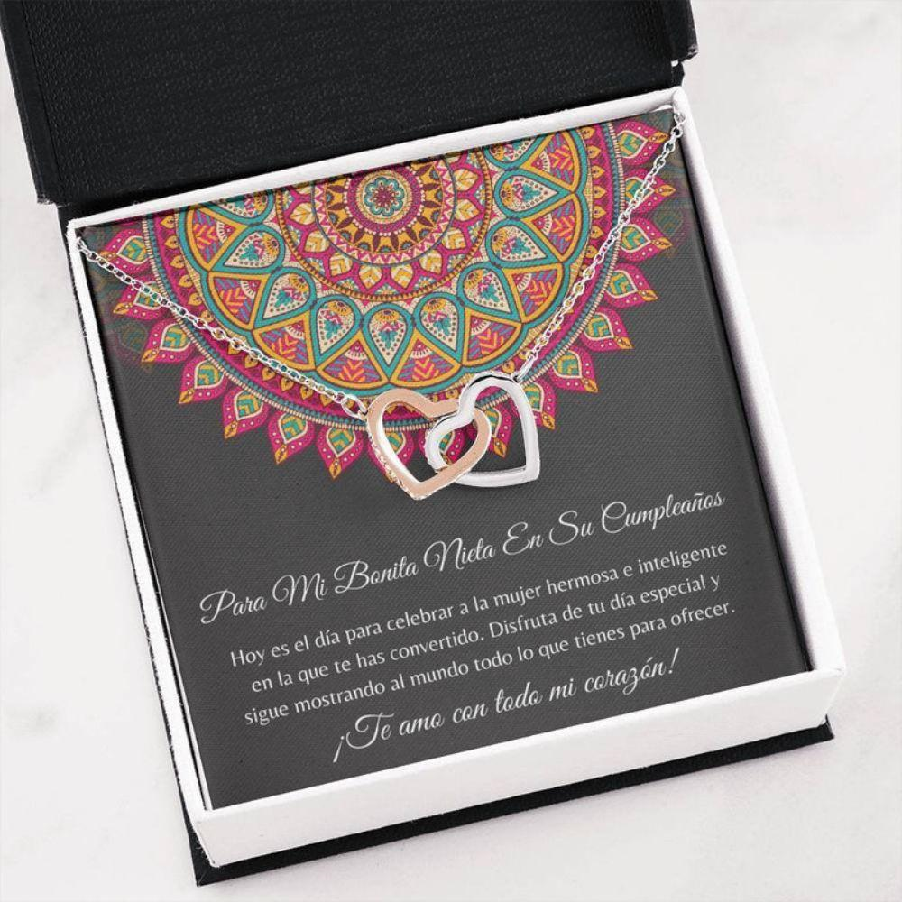 Granddaughter Necklace, Nieta Cumpleanos Carta , Spanish Granddaughter Sweet Necklace Gift , Collar Regalo Nieta - Thegiftio UK