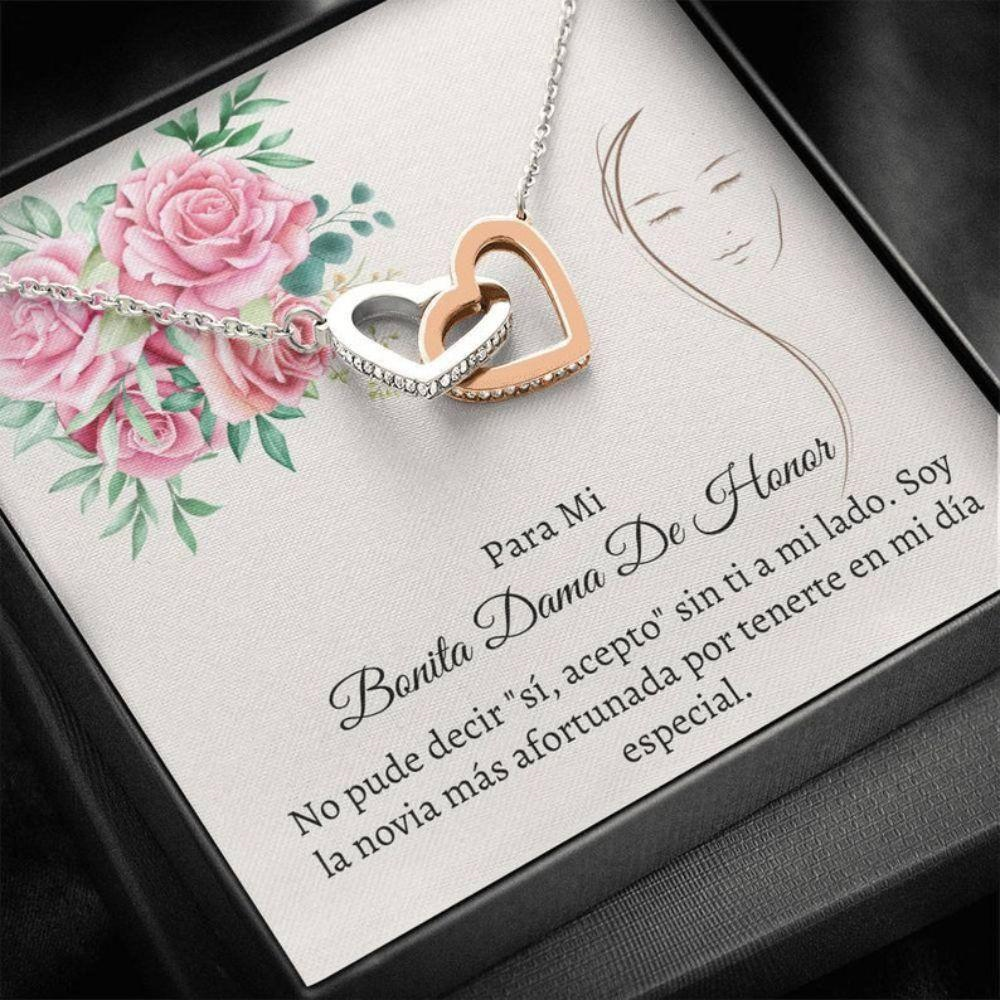 Best Friend Necklace, Dama De Honor Gift , Maid Of Honor Wedding Spanish Necklace , Gift From Novia , Regalos De Damas - Thegiftio UK