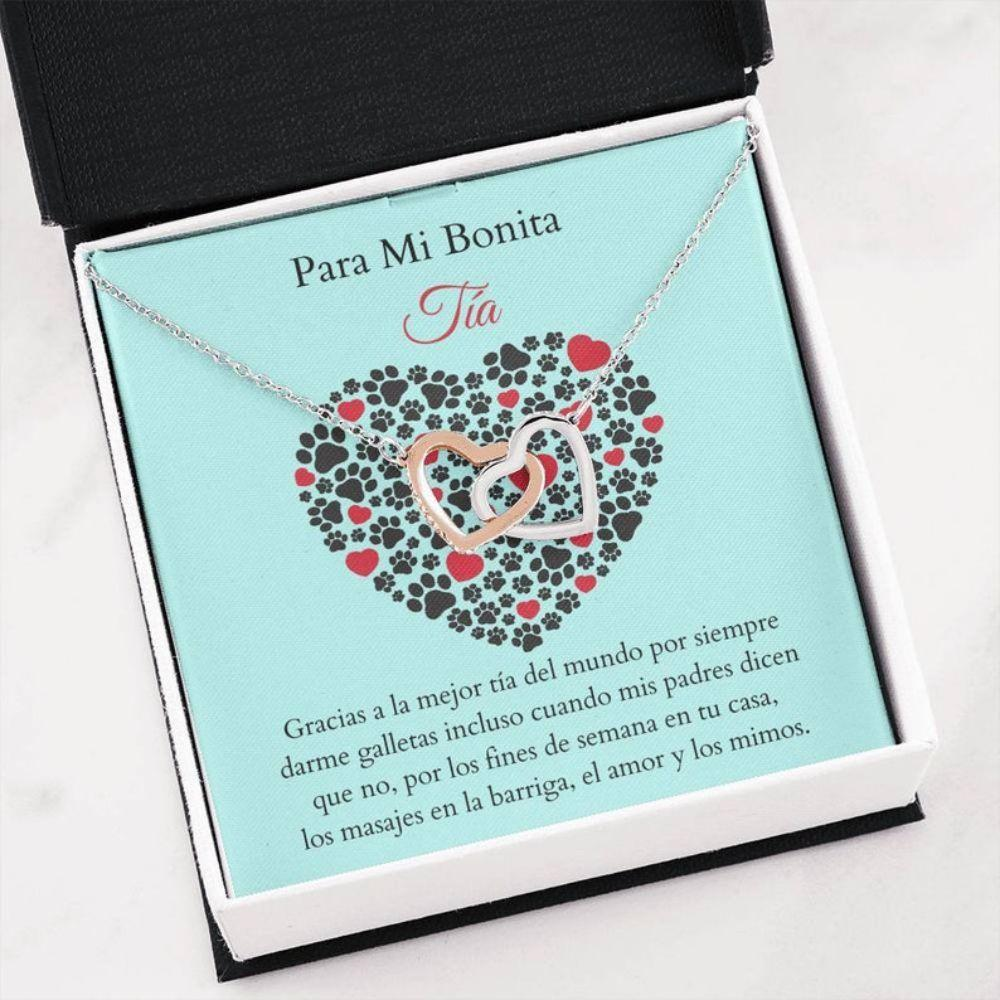 Aunt Necklace, Latina Dog Aunt Gift , Spanish Dog Auntie Keepsake , Tia Necklace , Spanish Dog Lover , Tia De Bonito Perro - Thegiftio