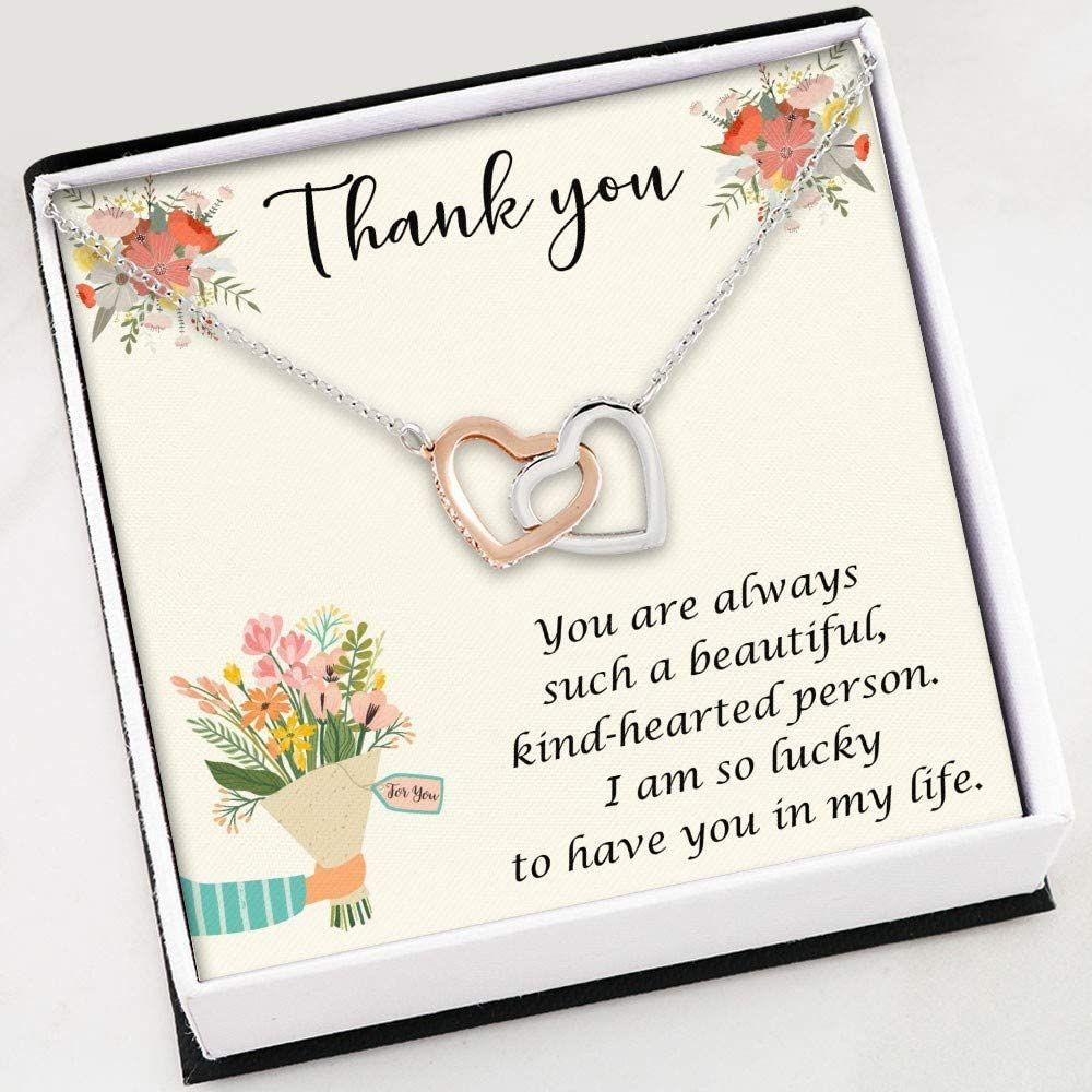 Wife Necklace, Thank You To Loved Ones , Thank You Necklace With Gift Box For Birthday Christmas - Thegiftio UK