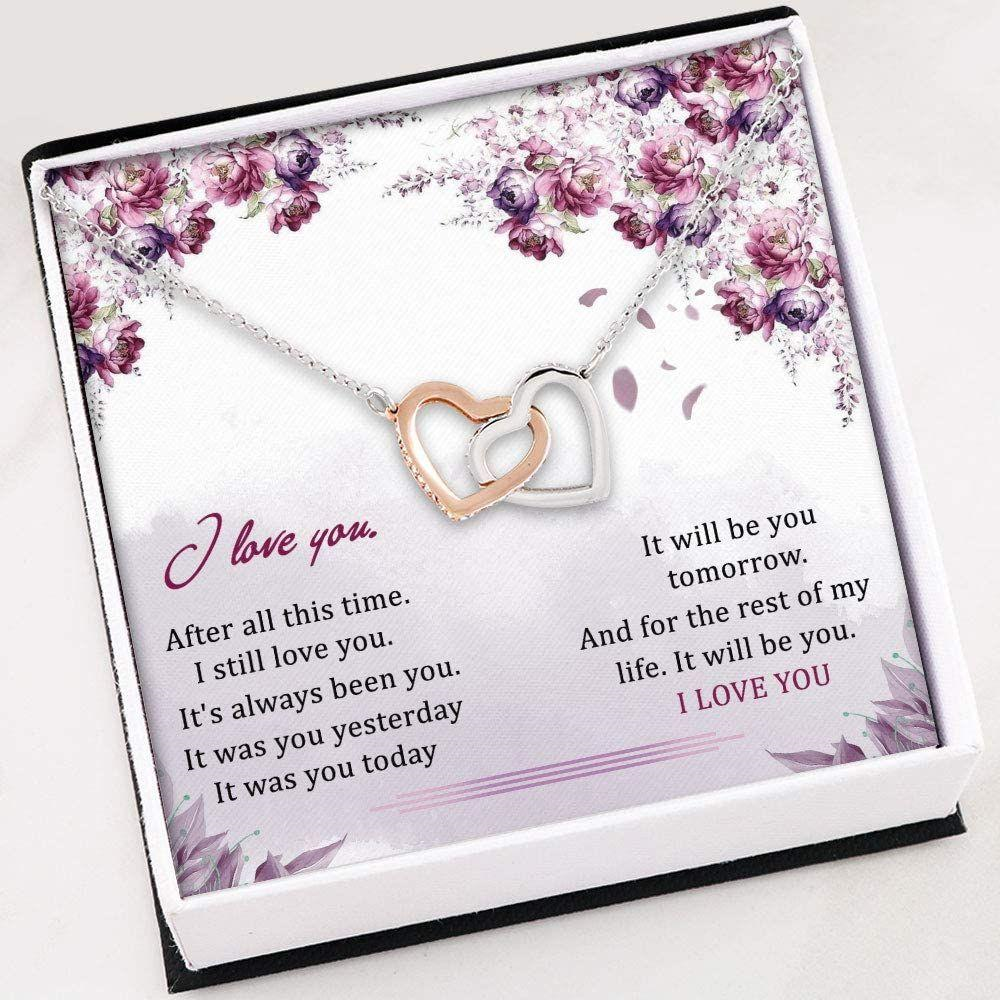 Wife Necklace, Love Gifts For Her , I Still Love You Necklace , Interlocking Hearts Necklace With Gift Box - Thegiftio UK