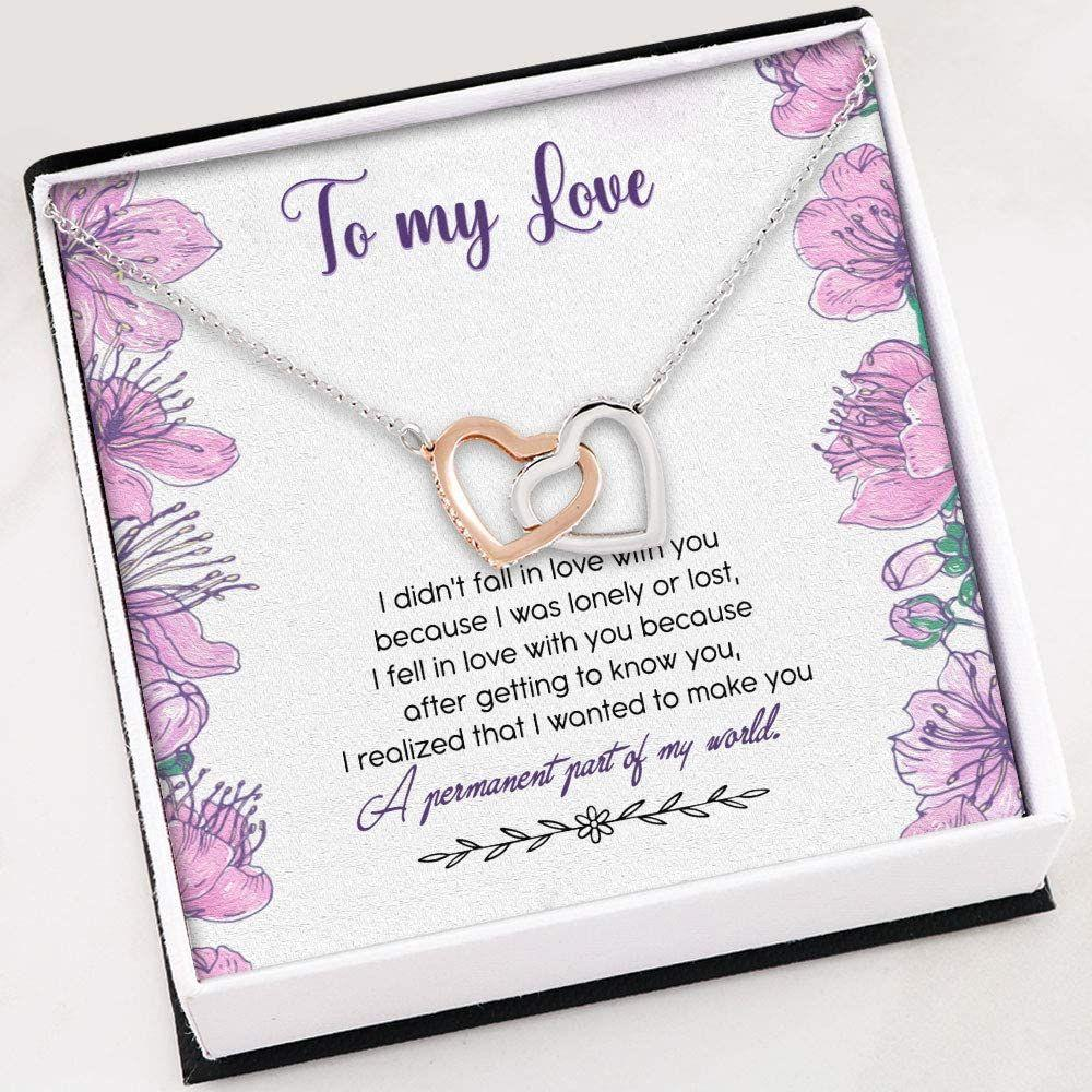 Wife Necklace, To My Love , Love Necklace , Gifts For Her , Interlocking Hearts Necklace With Gift Box For Birthday Christmas - Thegiftio UK