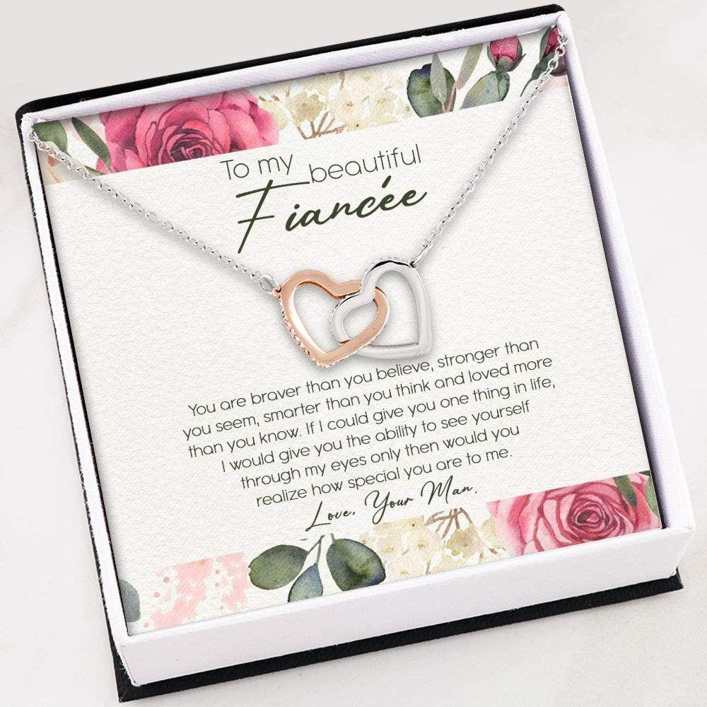 Future Wife Necklace, Fiancee Gift For Her , To My Future Wife Interlocking Hearts Necklace With Gift Box - Thegiftio UK