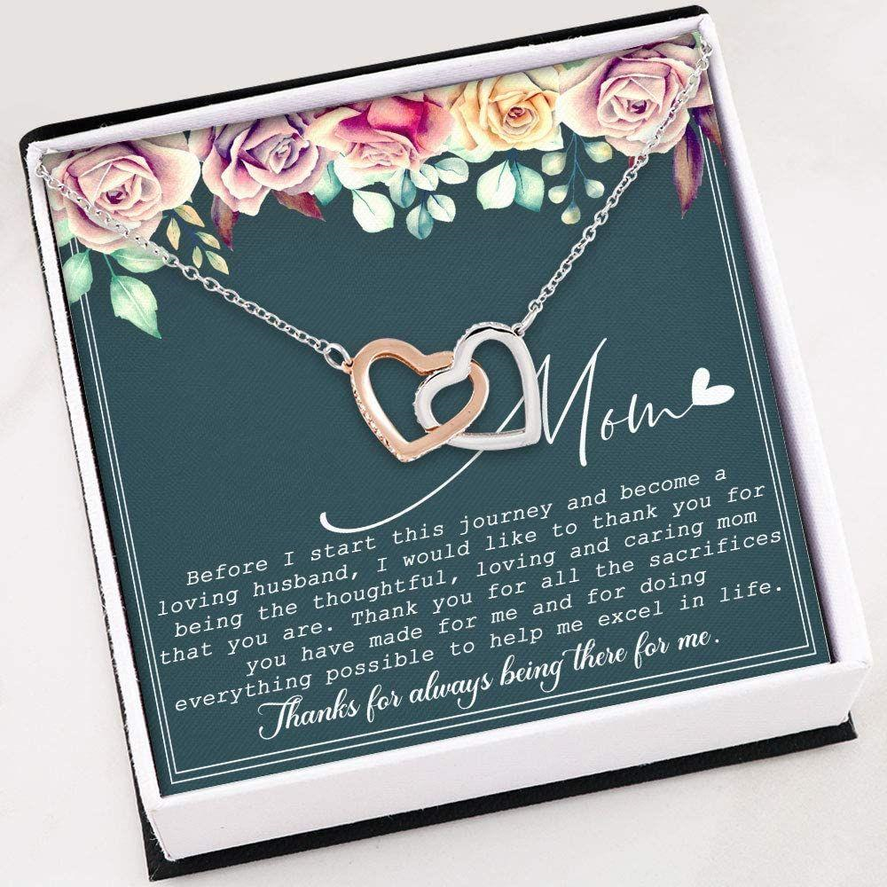 Mother-In-Law Necklace, Mother Of The Groom Gift Necklace -Necklace With Gift Box For Birthday Christmas - Thegiftio UK