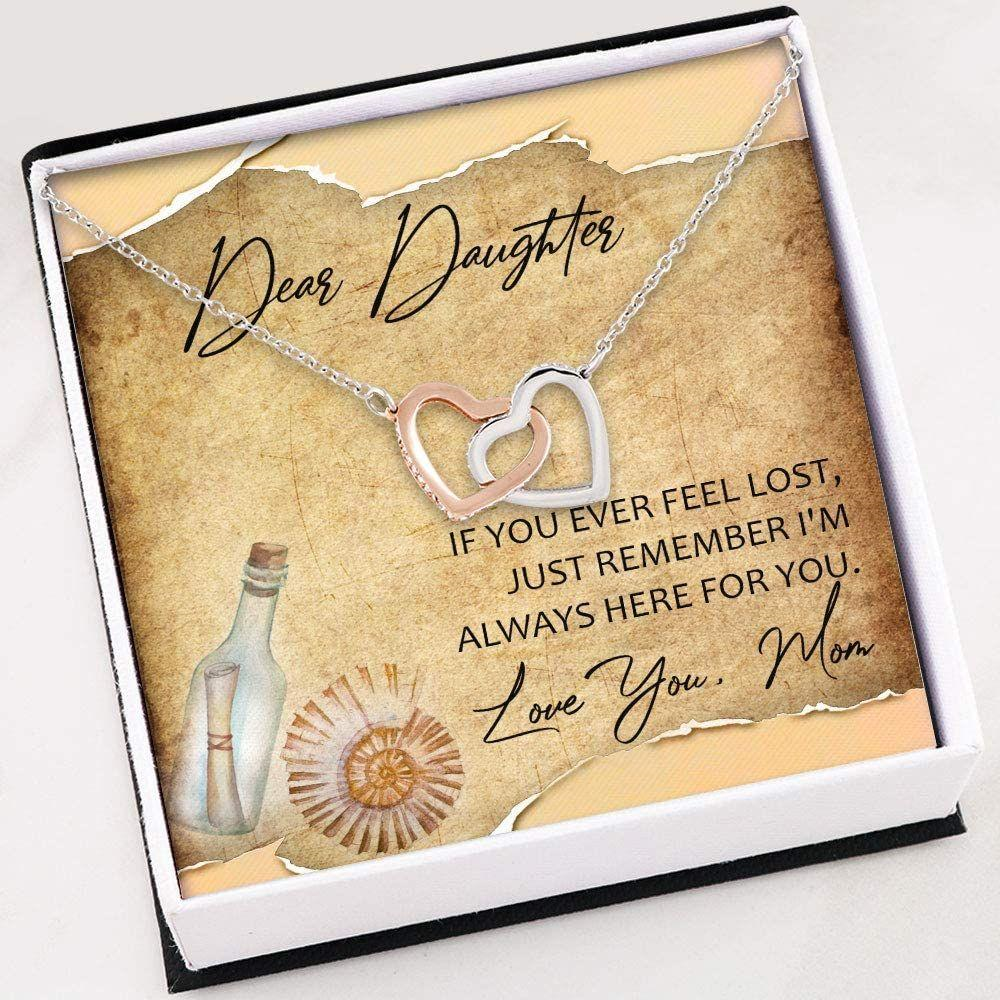 Daughter Necklace, Gift For Daughter , Dear Daughter Necklace With Gift Box For Birthday Christmas - Thegiftio UK