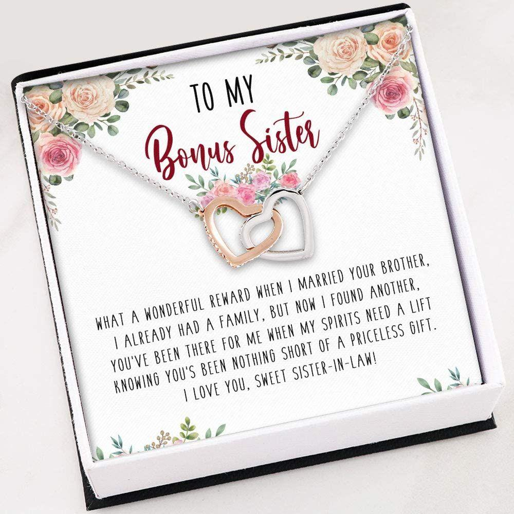 Sister Necklace , Bonus Sister Necklace , Sister-In-Law Gift , Necklace With Gift Box For Birthday Christmas - Thegiftio UK
