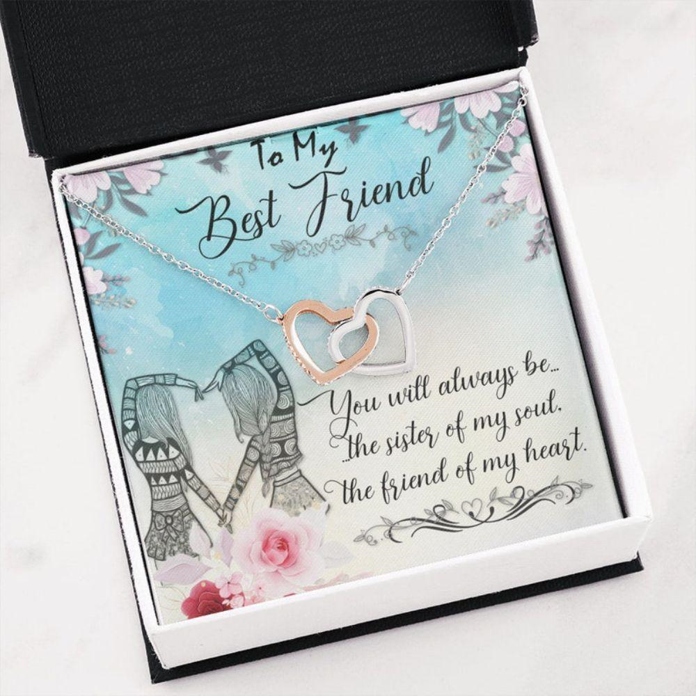 Best Friend Necklace, Bff Gift, Soul Sisters Necklace, Unbiological Sister Best Friend Bestie Gifts - Thegiftio UK