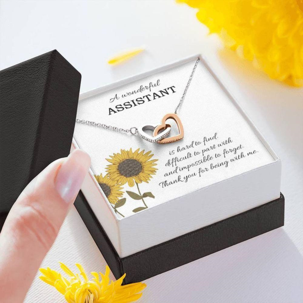 Assistant Necklace, To My Wonderful Assistant, Necklace For My Assistant, Assistant Gift, Thank You Necklace - Thegiftio UK