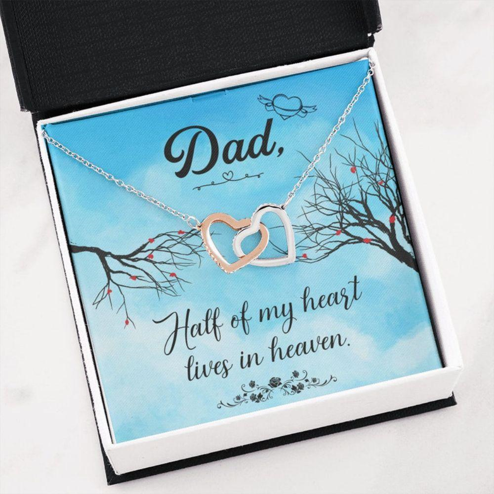 Father Remembrance Necklace, Loss Of Father Gift, Father Memorial Gift, Dad Condolence Gift, Bereavement Gift, Grief Gift, Memorial Necklace - Thegiftio UK