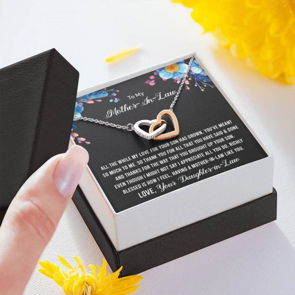Mother-In-Law Necklace, Mother In Law Gift For Mothers Day, To My Mother In Law Necklace Gift - Thegiftio UK