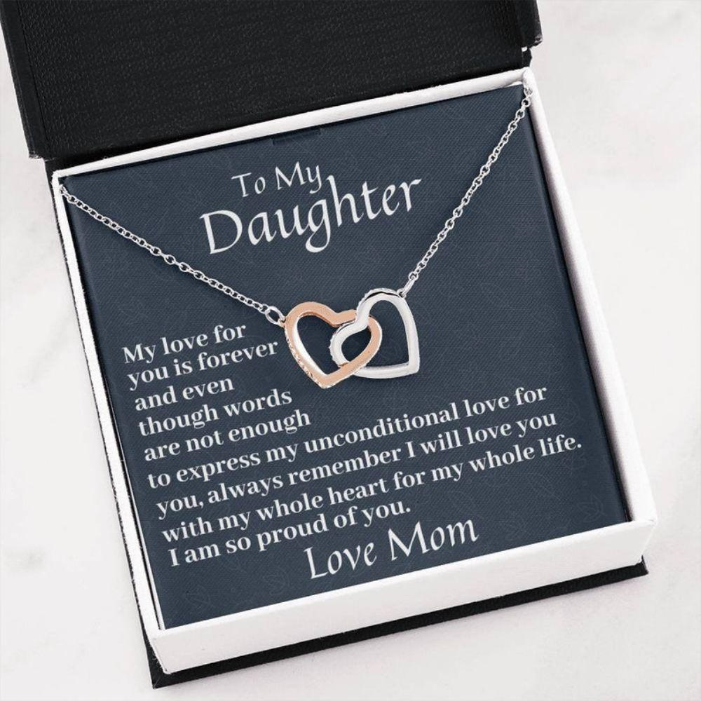 Daughter Necklace, To My Daughter Necklace My Love For You Is Forever, Birthday Gift Baptism - Thegiftio UK