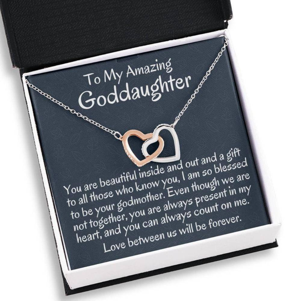 Goddaughter Necklace, To My Goddaughter Gift From Godmother Necklace Gift For Baptism, Confirmation, Graduation Birthday - Thegiftio UK