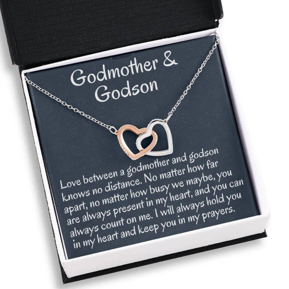 Godmother Necklace, Godson Necklace, Godmother &Amp; Godson Gift Necklace, Necklace Gift For Godmother, Birthday Gift - Thegiftio UK