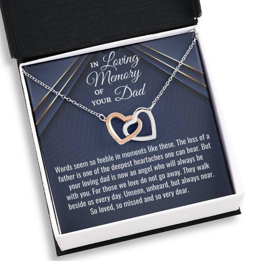Loss Of Father Gift, Bereavement Gift, Sorry For Your Loss, Sympathy Necklace, Father Memorial Gift, Dad Remembrance Necklace - Thegiftio UK
