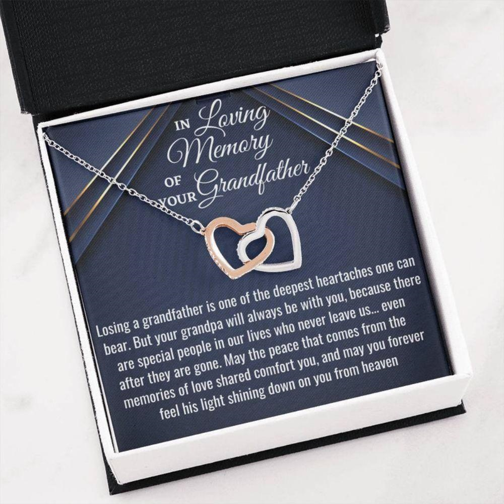 Loss Of Grandfather Necklace Gift, Condolences Gift, Sympathy Bereavement Gift, Sorry For Your Loss, Memorial Gift - Thegiftio UK