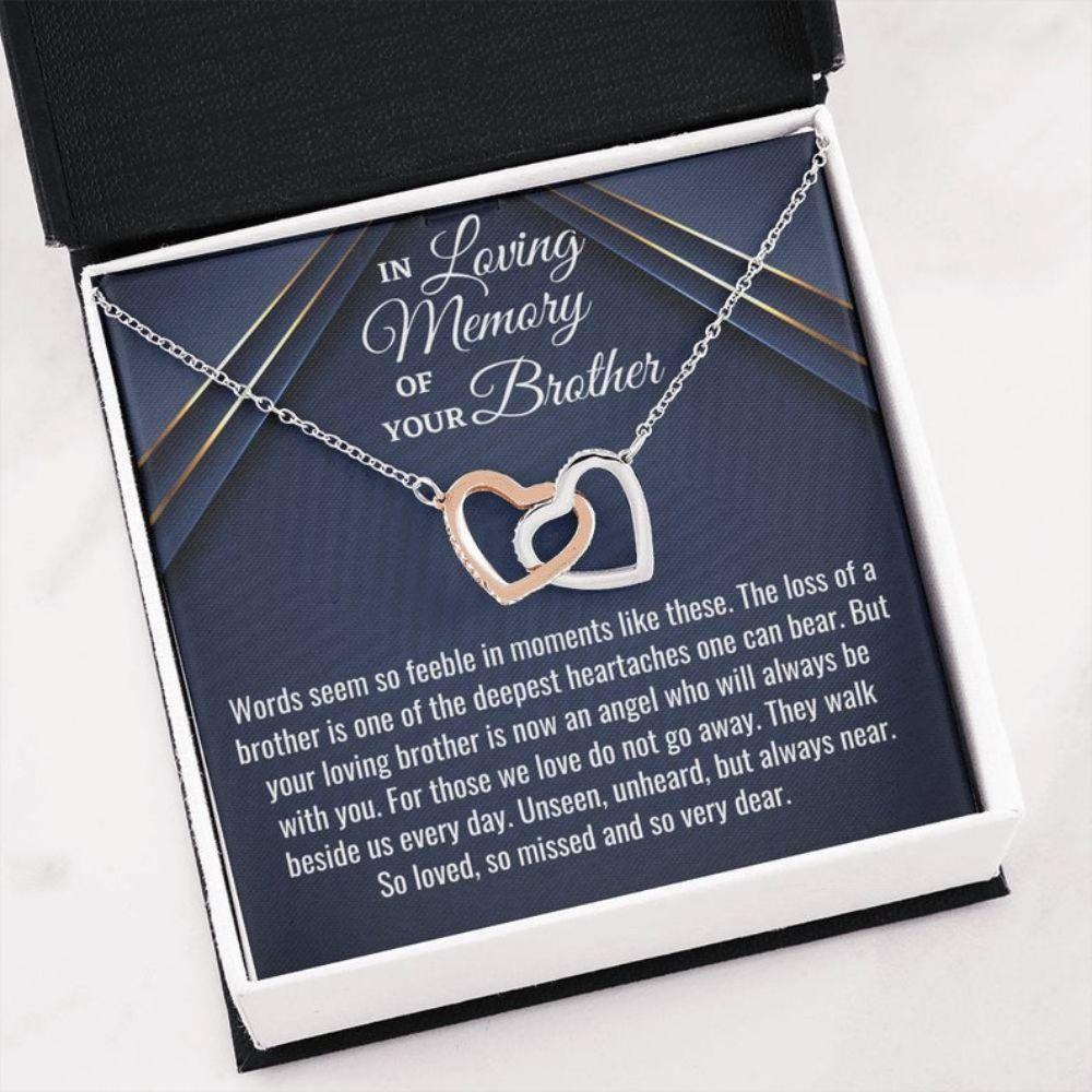 Loss Of Brother Necklace Gift, Bereavement Gift, Sorry For Your Loss, Sympathy Necklace, Brother Memorial Gift, Remembrance - Thegiftio UK