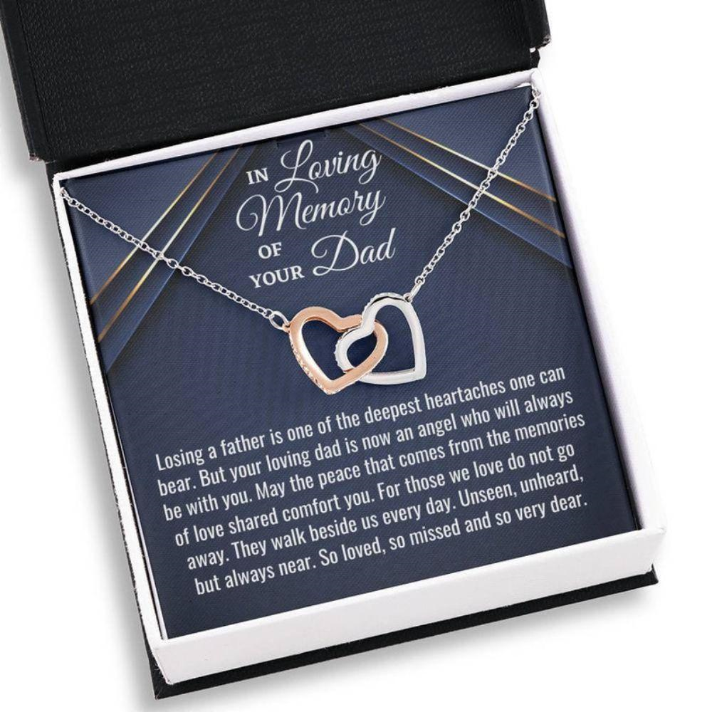 Loss Of Father Necklace Gift, Bereavement Gift, Sympathy Necklace, Dad Memorial Gift, Sorry For Your Loss, Dad Remembrance - Thegiftio UK