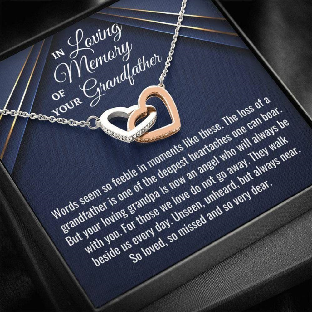 Loss Of Grandfather Necklace Gift, Bereavement Gift, Sorry For Your Loss, Sympathy Necklace, Grandfather Memorial Gift - Thegiftio UK