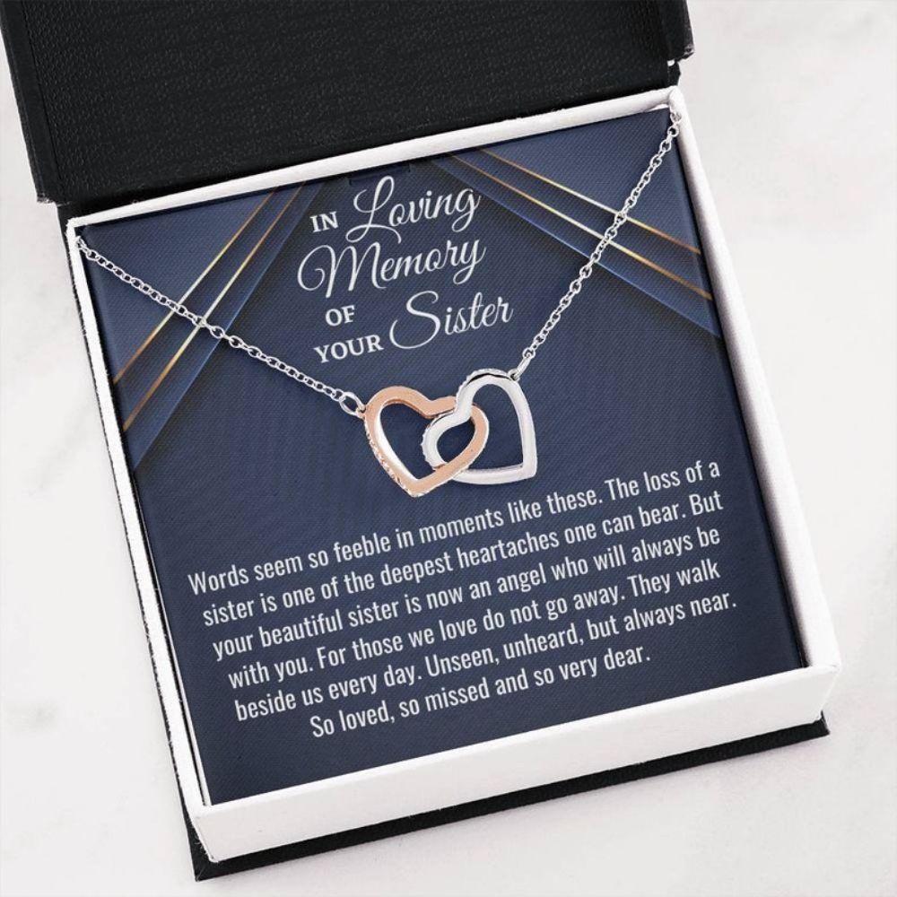 Loss Of Sister Necklace Gift, Bereavement Gift, Sorry For Your Loss, Sympathy Necklace, Sister Memorial Gift, Remembrance - Thegiftio UK
