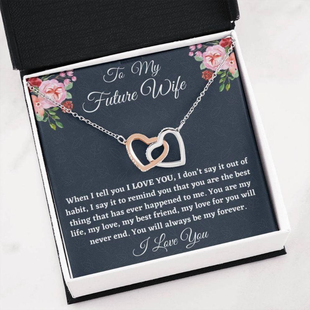 Future Wife Necklace, To My Future Wife Necklace Gift, Gift For Fianc?E, Necklace For Her Anniversary, Gift For Engaged - Thegiftio UK