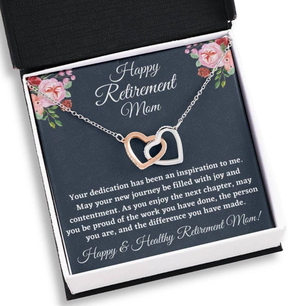 Mom Necklace, Retirement Gifts For Mom Necklace, Happy Retirement Gifts For Retiring Mother, Mom Retirement Gift - Thegiftio UK
