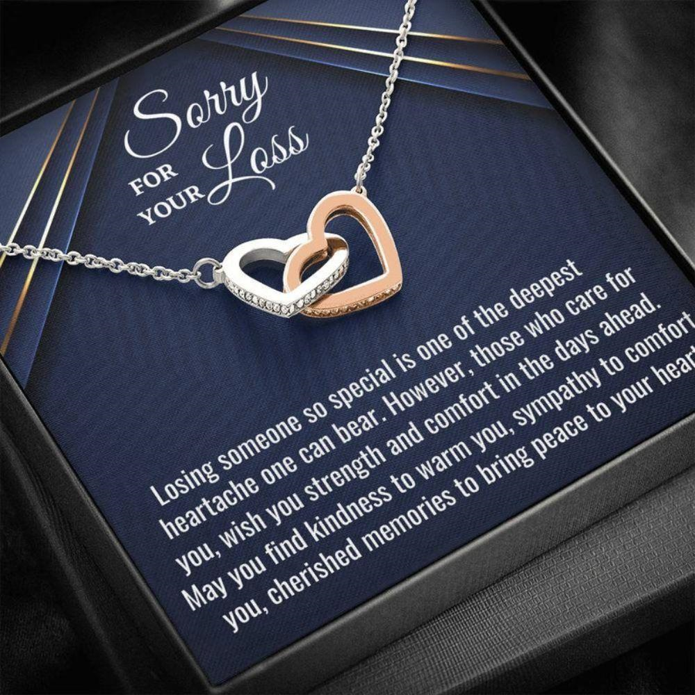 Sorry For Your Loss Necklace Gift, Loss Of A Loved One, Grief, Bereavement Gift, Sympathy Necklace, Loss Of Husband, Loss Of Father - Thegiftio UK