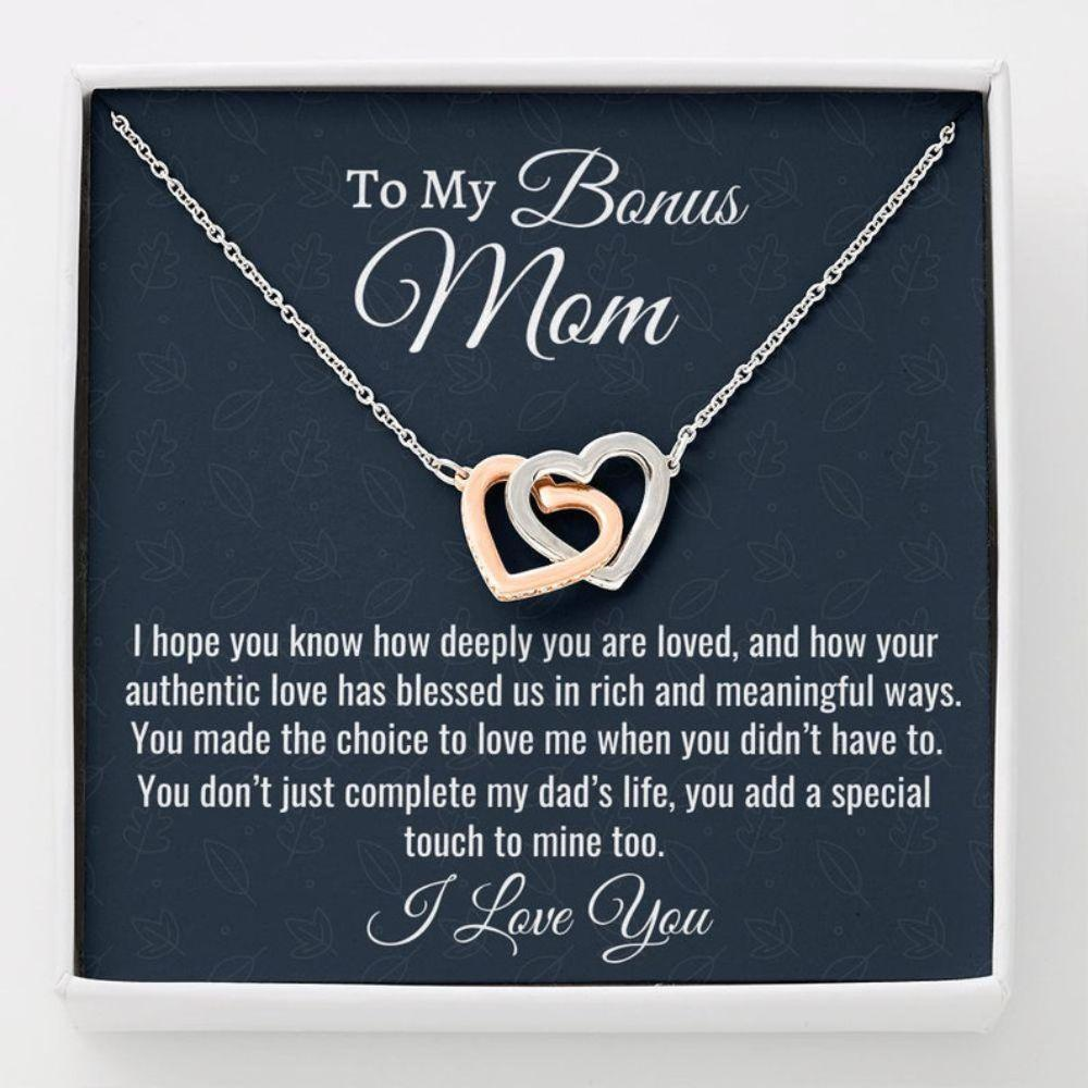 Stepmom Necklace, Gift For Bonus Mom, Stepmom Gift, Necklace Birthday Gift For Stepmom From Stepdaughter Stepson - Thegiftio UK
